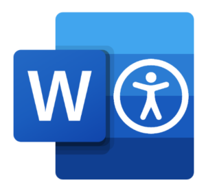 Word icon with an accessibility symbol